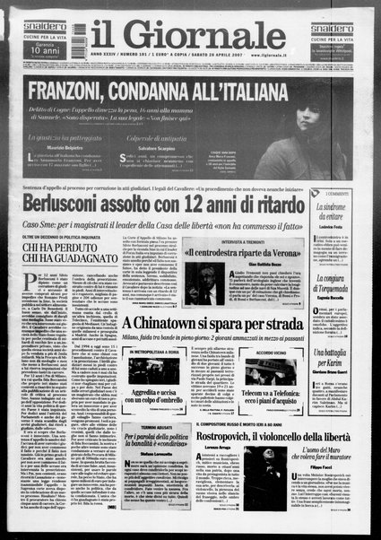 Il giornale : quotidiano del mattino